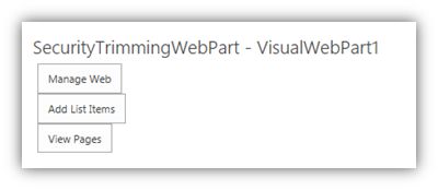 Security Trimming WebPart